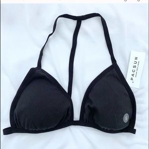 NWT Black ribbed bralette S